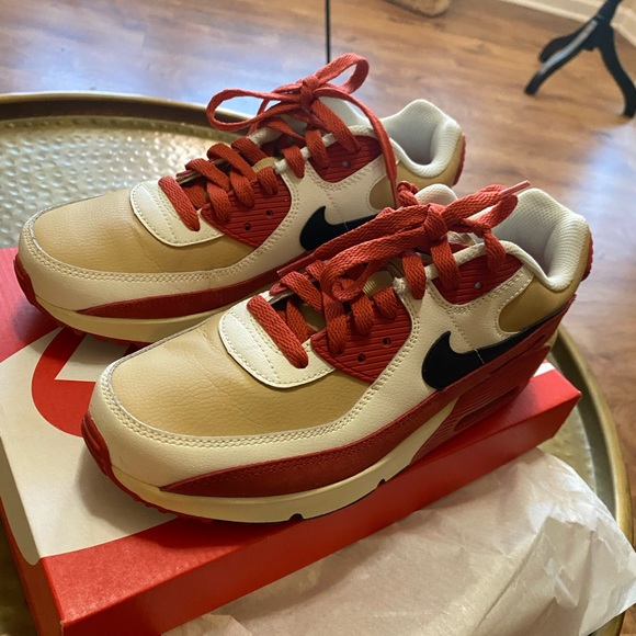 Nike Air Max 90 LTR "Sesame/Red Clay/Sail", men’s size 5.5, women’s size 7.5. - Picture 4 of 8